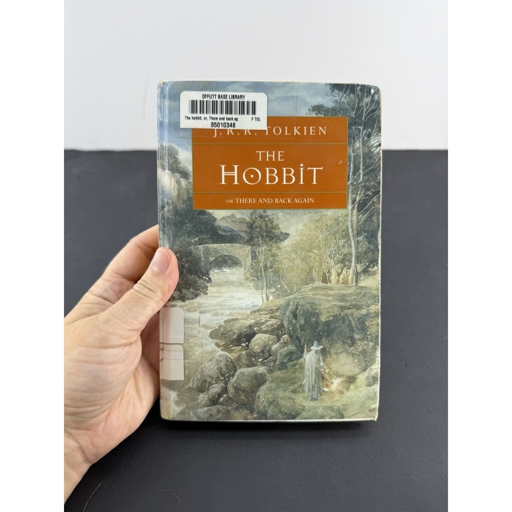 J.R.R. Tolkien The Hobbit Hardcover Library Binding Ex Library Houghton Mifflin